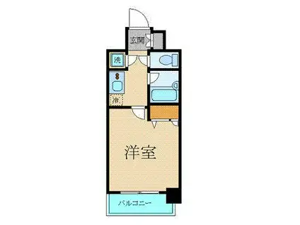 エルフラット高輪台(1K/4階)の間取り写真
