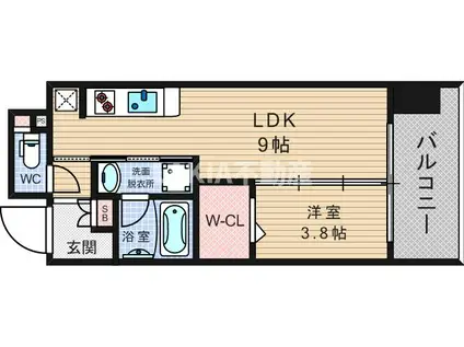 アーバネックス北堀江II(1LDK/10階)の間取り写真