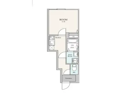 エテルノヴァローレ朝霞(1K/1階)の間取り写真