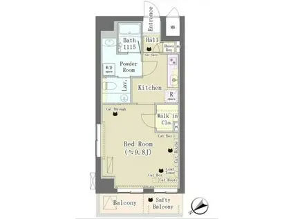 メゾンドタカヤ(1K/3階)の間取り写真