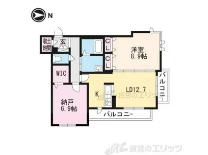 PRENDRE AGLAIA(1SLDK/1階)の間取り写真