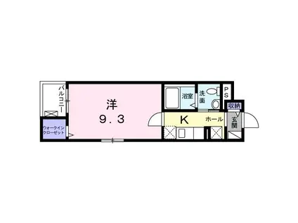 ピュアメゾン正雀(1K/4階)の間取り写真