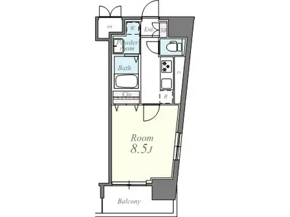 エクセレント 1(1K/2階)の間取り写真