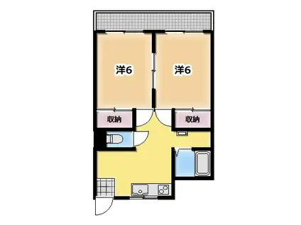 OMレジデンス(2DK/3階)の間取り写真