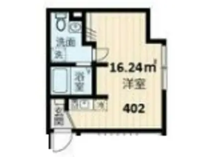 上石神井マンション(1K/4階)の間取り写真