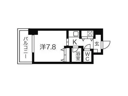 AXIS桜通内山(1K/12階)の間取り写真