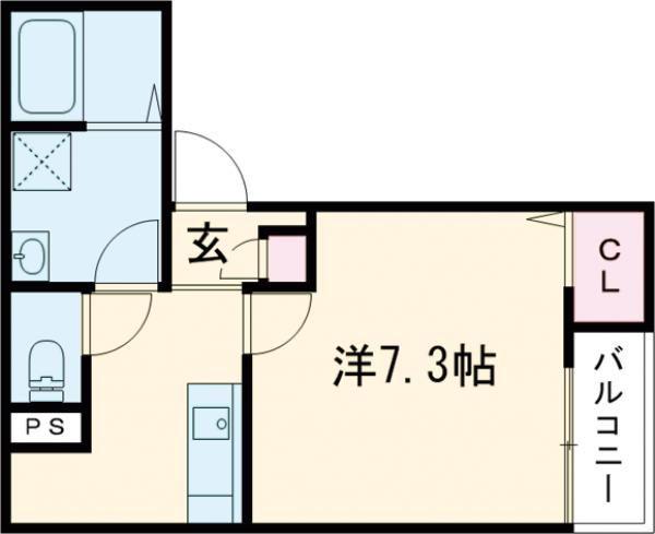 LECOCON弥富III(1K/3階)の間取り写真