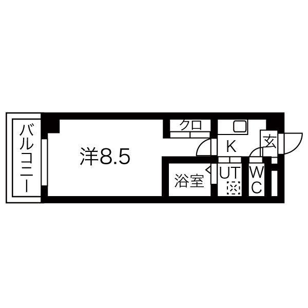 プロビデンス新瑞橋(1K/5階)の間取り写真