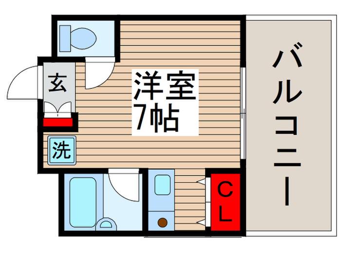 キャロット柏(ワンルーム/5階)の間取り写真