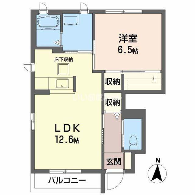 サンステージ恩田(1LDK/1階)の間取り写真