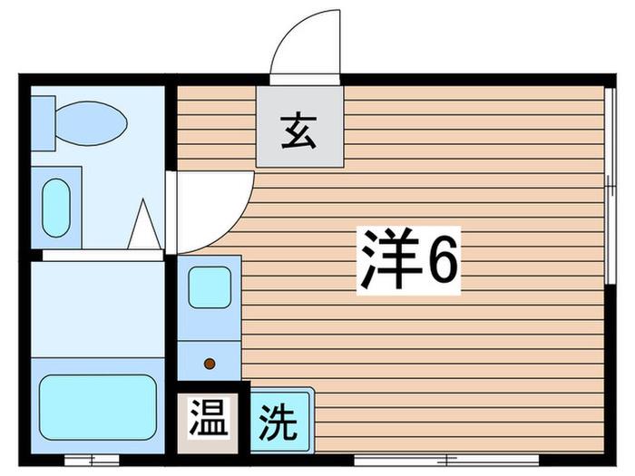 ハイディンス光(ワンルーム/2階)の間取り写真