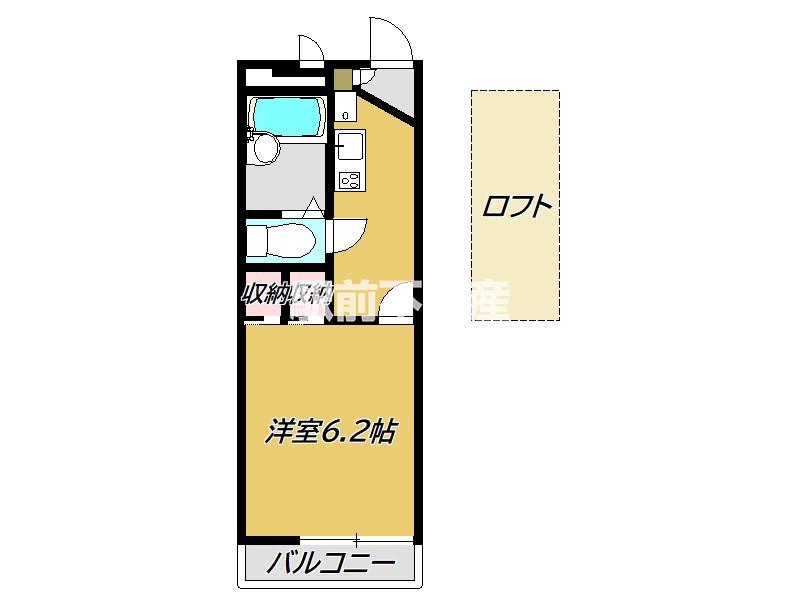 レオパレスメルベーユII(1K/3階)の間取り写真