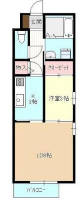 TSソレジオ(1LDK/1階)の間取り写真