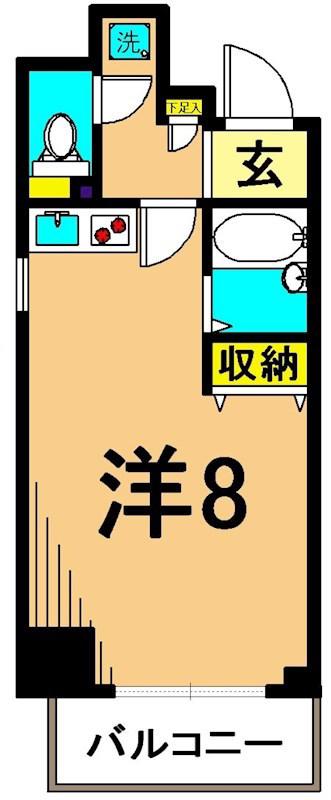 レジディア大井町(ワンルーム/7階)の間取り写真