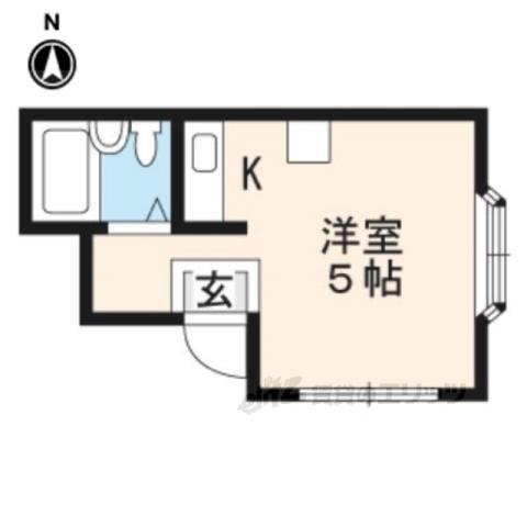 川田道ハイツ(ワンルーム/3階)の間取り写真