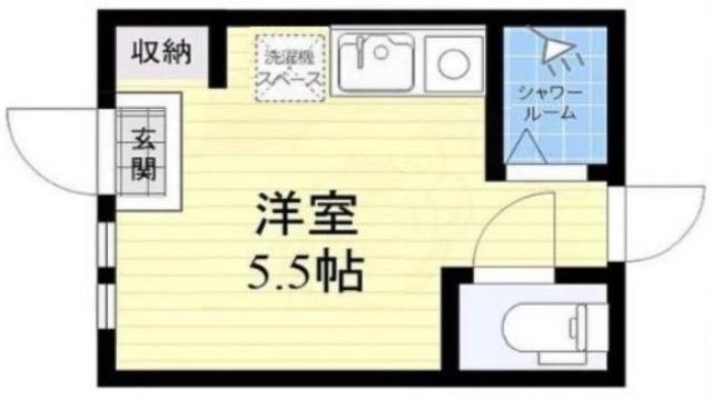 ルームズ新高円寺 B棟(ワンルーム/1階)の間取り写真