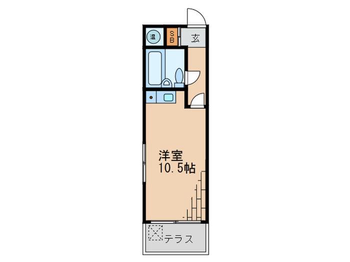 本郷ハイツ(ワンルーム/1階)の間取り写真