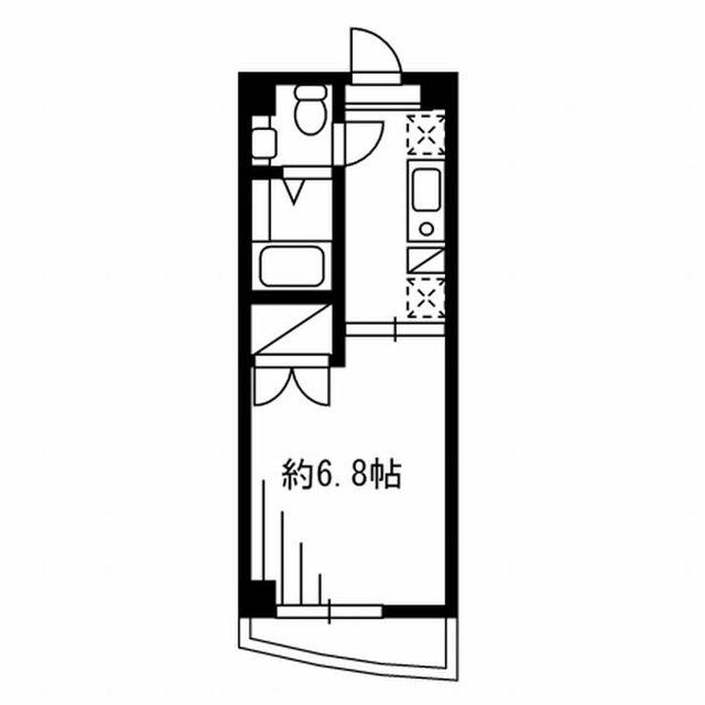 FSC新宿マンション(1K/2階)の間取り写真