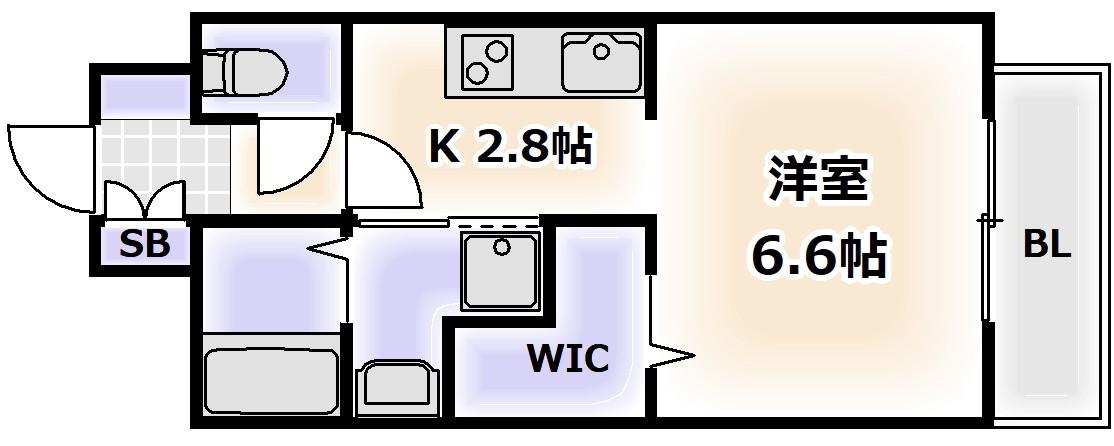 VILLA LUCE(ワンルーム/1階)の間取り写真