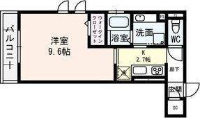 FOUR SEASONS瑞光(1K/1階)の間取り写真