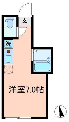 アペックス田端(ワンルーム/1階)の間取り写真