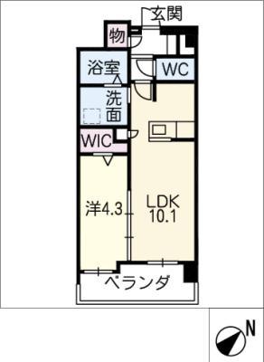 プロスペレOTOWA(1LDK/2階)の間取り写真