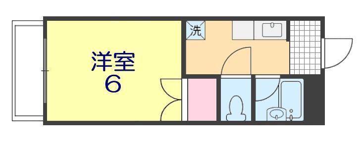 コーキハイツ(1K/1階)の間取り写真