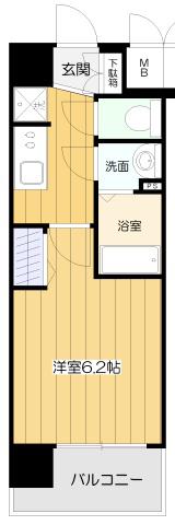プレサンスOSAKA三国ネオス(1K/8階)の間取り写真