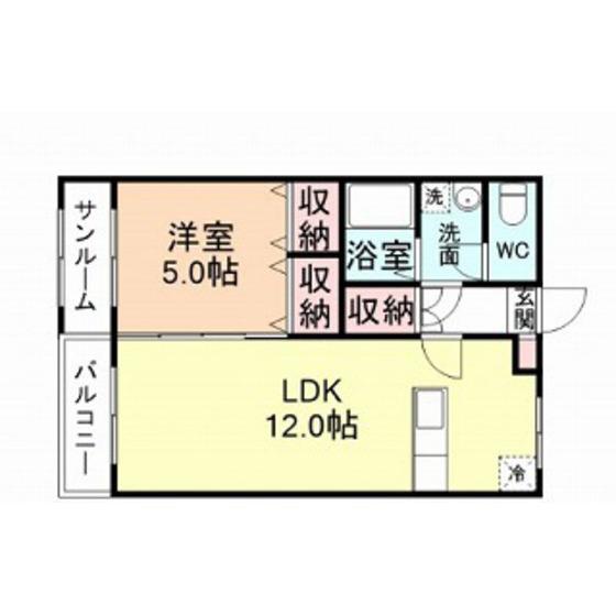 ドリーム8(1LDK/2階)の間取り写真