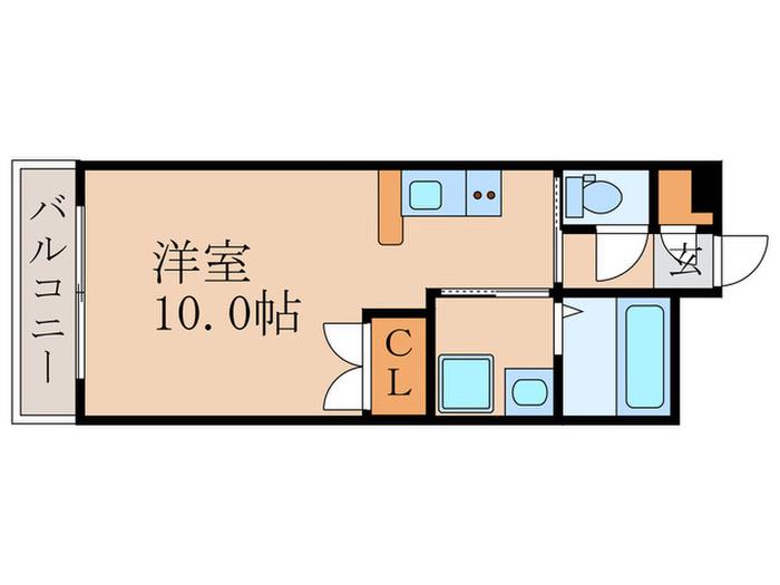 MARVELOUS納屋町(ワンルーム/1階)の間取り写真