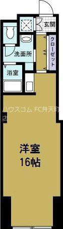 大阪ベイタワーレジデンス(ワンルーム/26階)の間取り写真