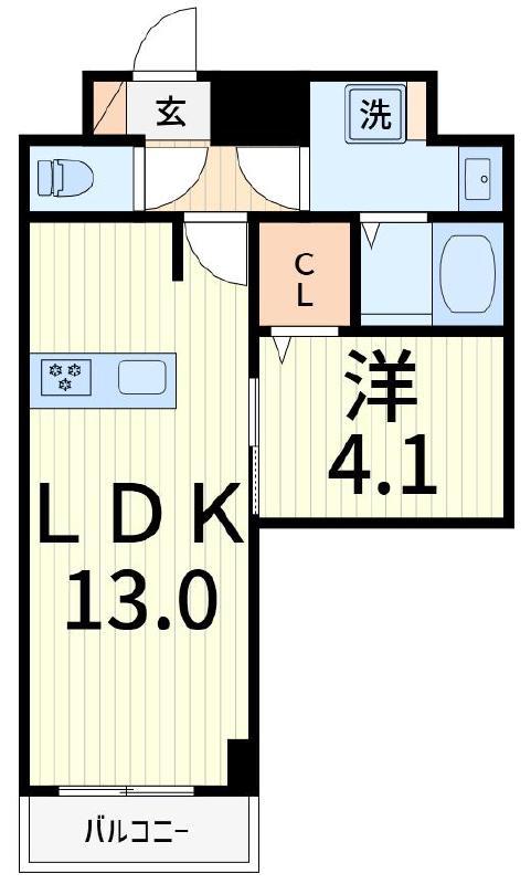 アルファコート北綾瀬2(1LDK/3階)の間取り写真