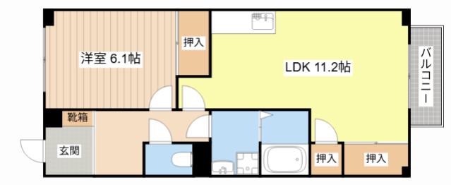 クレストビレッジIII(1LDK/2階)の間取り写真