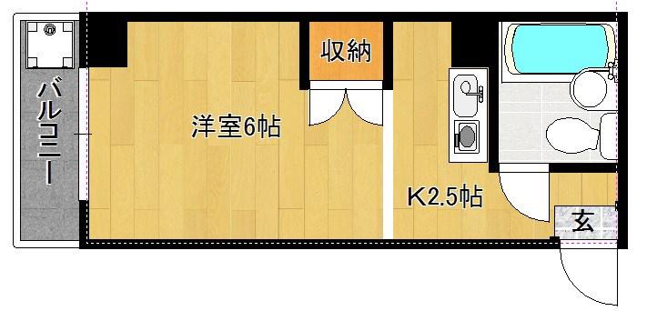 ファーストコート御所室町(1K/5階)の間取り写真