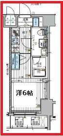 メインステージ北千住IV(1K/2階)の間取り写真