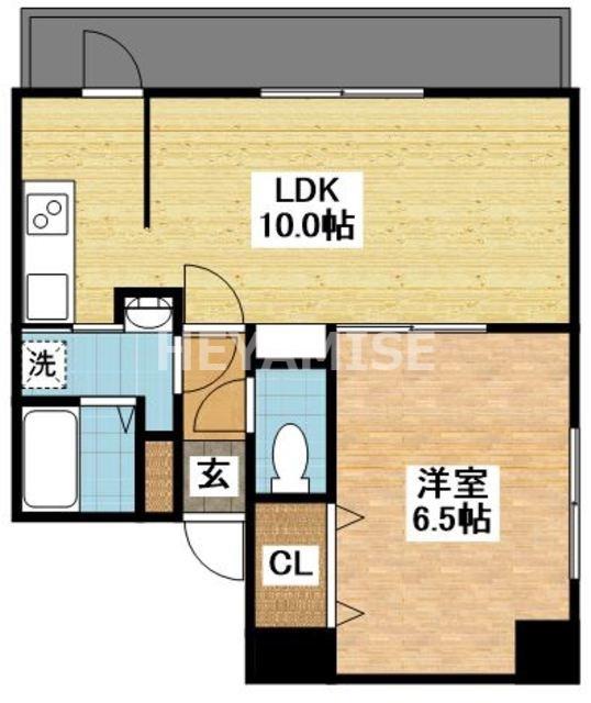 リファレンス魚の町(1LDK/11階)の間取り写真