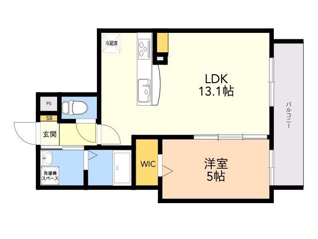 ボヌールⅡ(1LDK/1階)の間取り写真