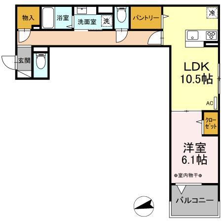 セレスティア東葛西I(1LDK/3階)の間取り写真