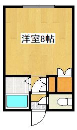 太陽マンション(ワンルーム/1階)の間取り写真