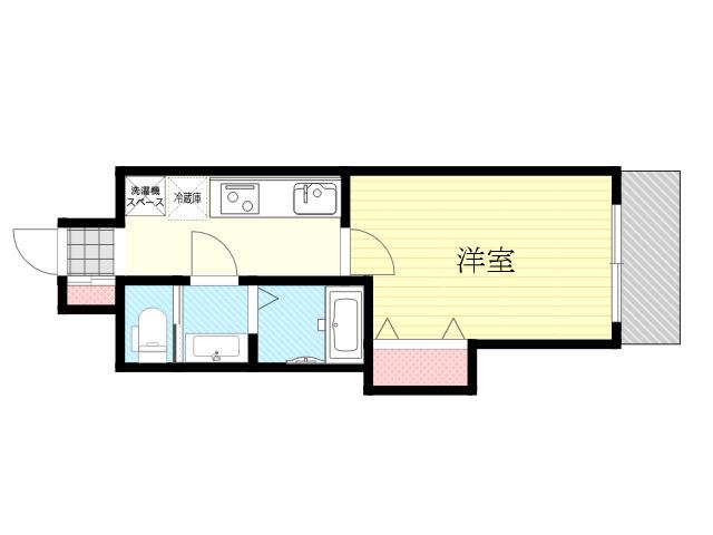 LUXE新大阪イースト2(1K/4階)の間取り写真