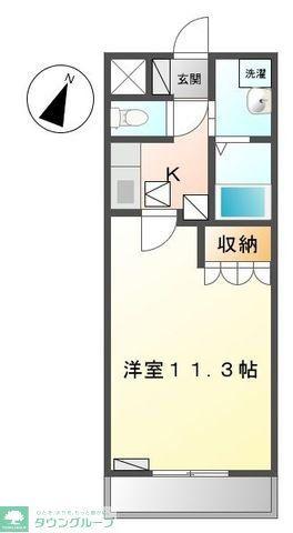 ミネルバ A棟(1K/1階)の間取り写真