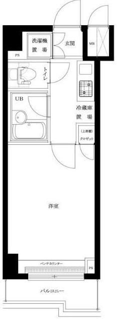 ルーブル蒲田南参番館(1K/5階)の間取り写真