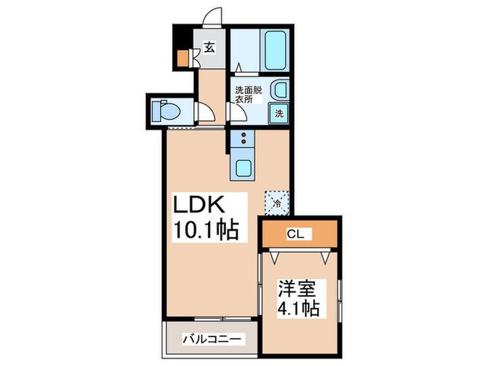 PREMIUM GARDEN りんくう(1LDK/2階)の間取り写真