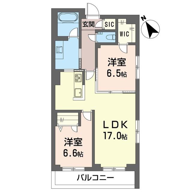 ニゲラパレス(2LDK/1階)の間取り写真