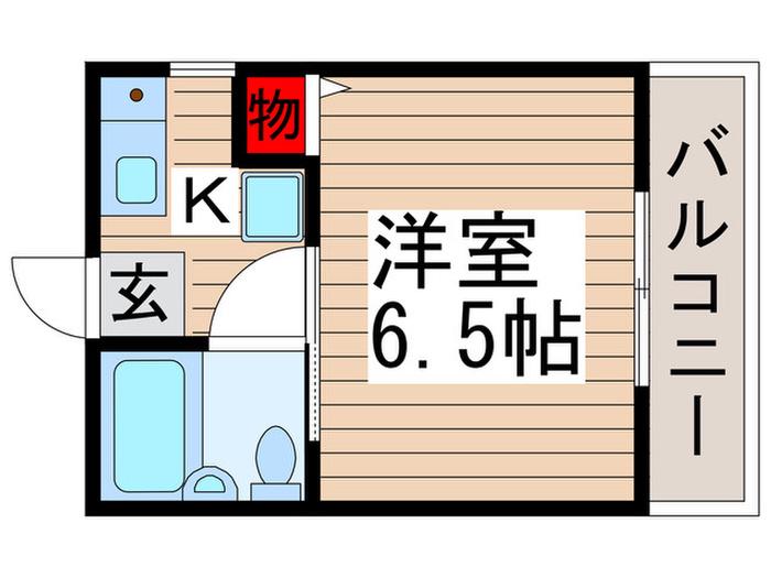 スミレハイツ(1K/2階)の間取り写真