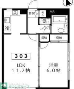 A MAZE(1LDK/3階)の間取り写真