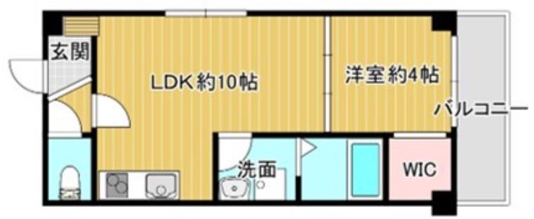 RAFFINE大阪九条(1LDK/1階)の間取り写真