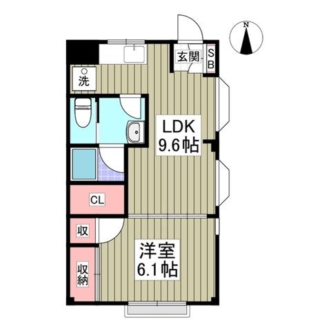 ロイヤルハイツ大島(1LDK/1階)の間取り写真