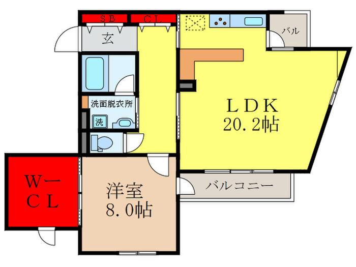 パッショーネ(1LDK/3階)の間取り写真