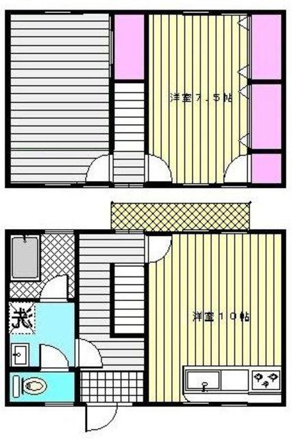 テラスハウス宇美(2LDK/1階)の間取り写真